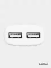 Белый сетевое зарядное устройство Hoco C12 Plus, кабель iPhone Lightning
