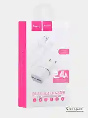 Белый сетевое зарядное устройство Hoco C12 Plus, кабель iPhone Lightning