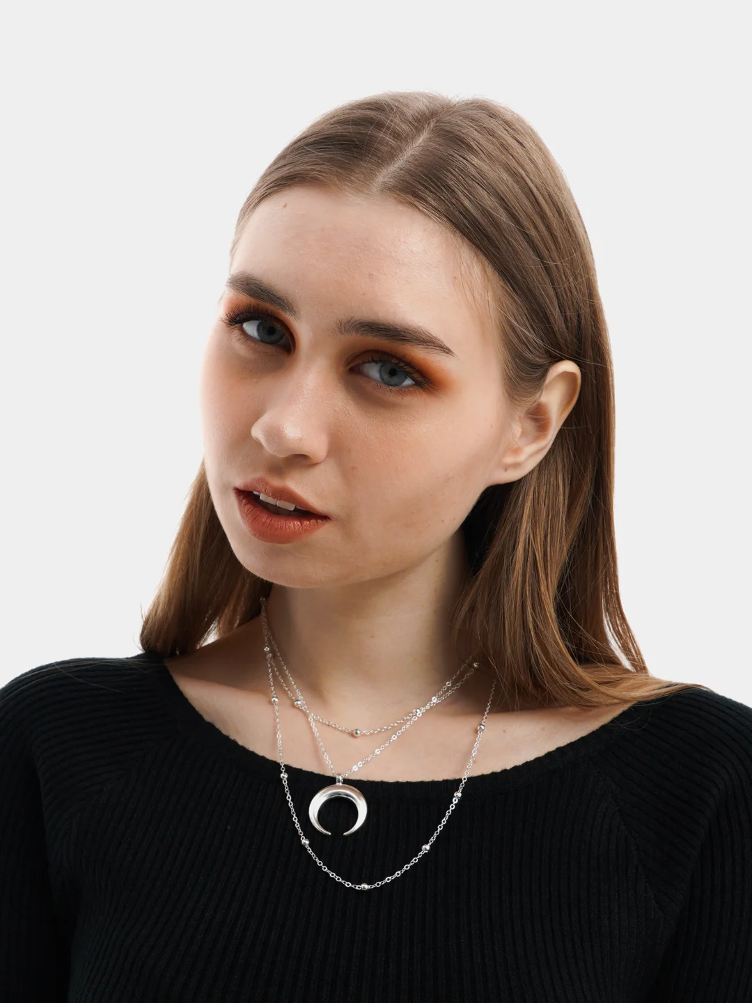 Цепочка  Light Crescent, многослойная, на шею
