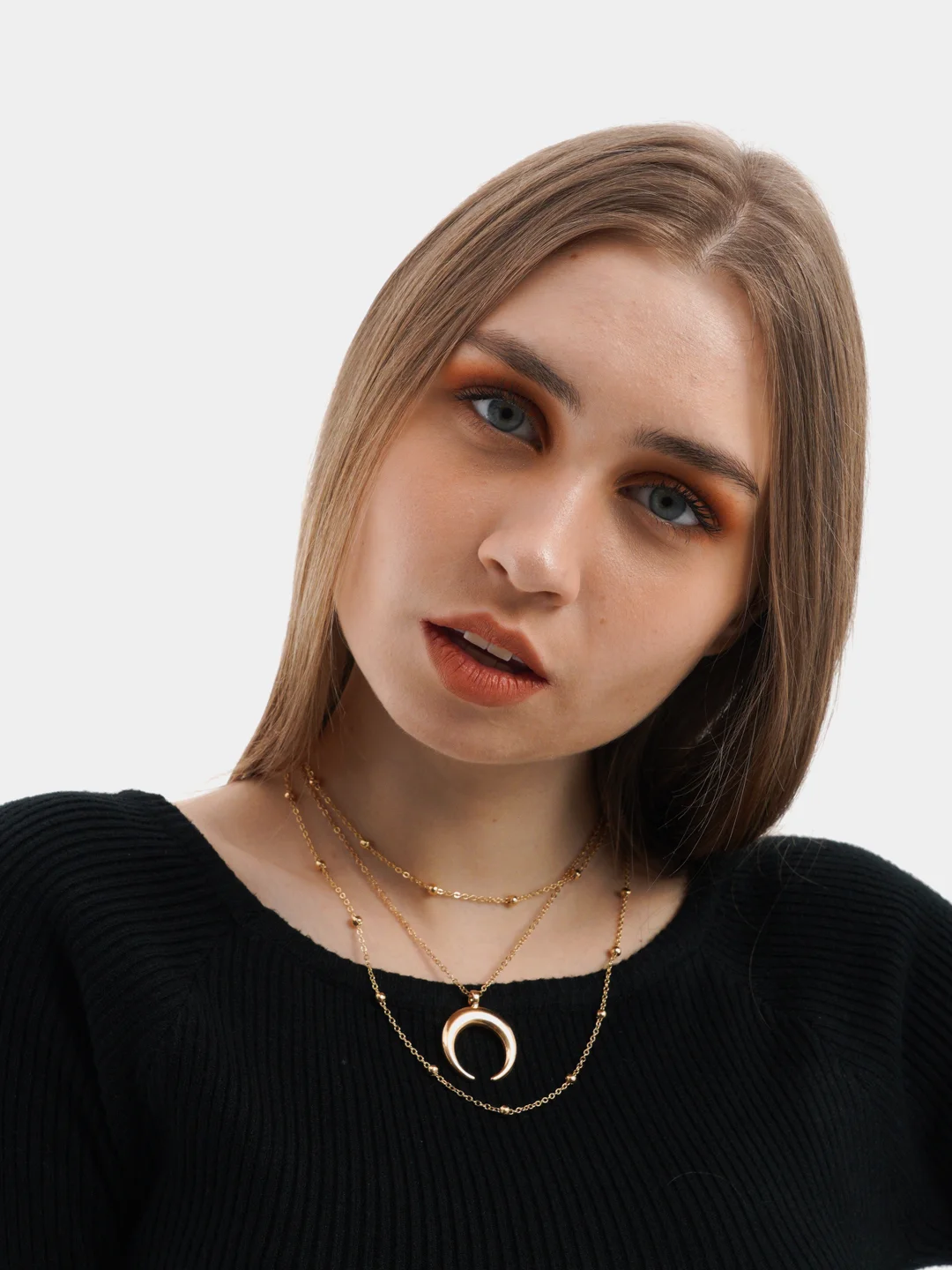 Цепочка  Light Crescent, многослойная, на шею