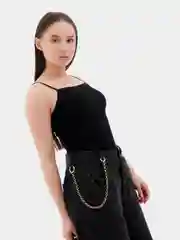 Серебряный цепь на джинсы Nika