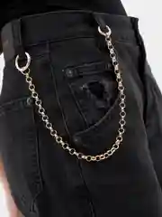 Серебряный цепь на джинсы Nika