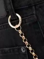 Серебряный цепь на джинсы Nika