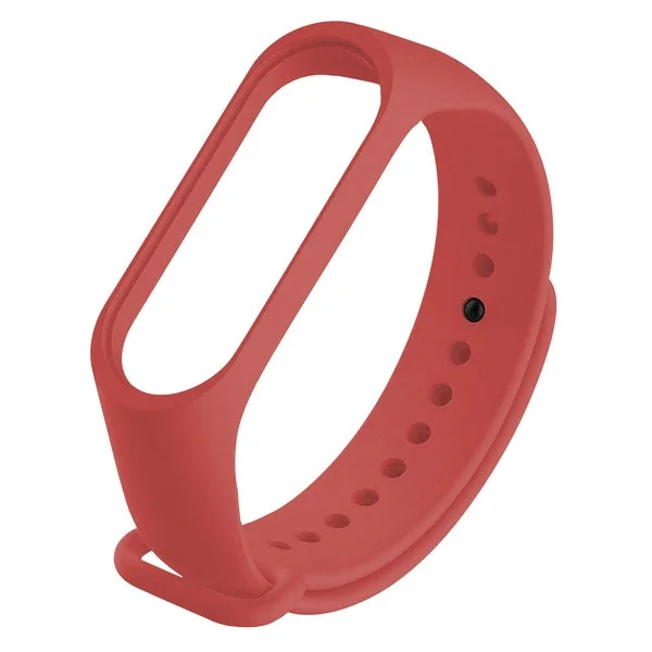 Багровый krutoff / Ремешок силиконовый для Xiaomi Mi Band 3/4 (Сяоми Ми Бэнд 3/4)