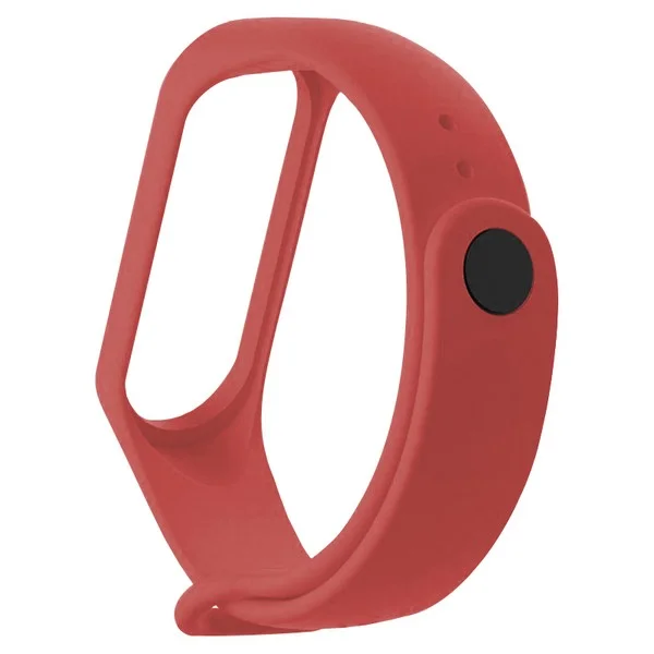 Багровый krutoff / Ремешок силиконовый для Xiaomi Mi Band 3/4 (Сяоми Ми Бэнд 3/4)