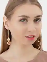Асимметричные серьги - лица на цепочке