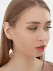 Асимметричные серьги - лица на цепочке
