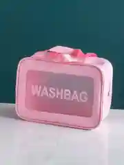 Фуксия косметичка дорожная Washbag, водонепроницаемая, прозрачная, сумка для душа и бассейна