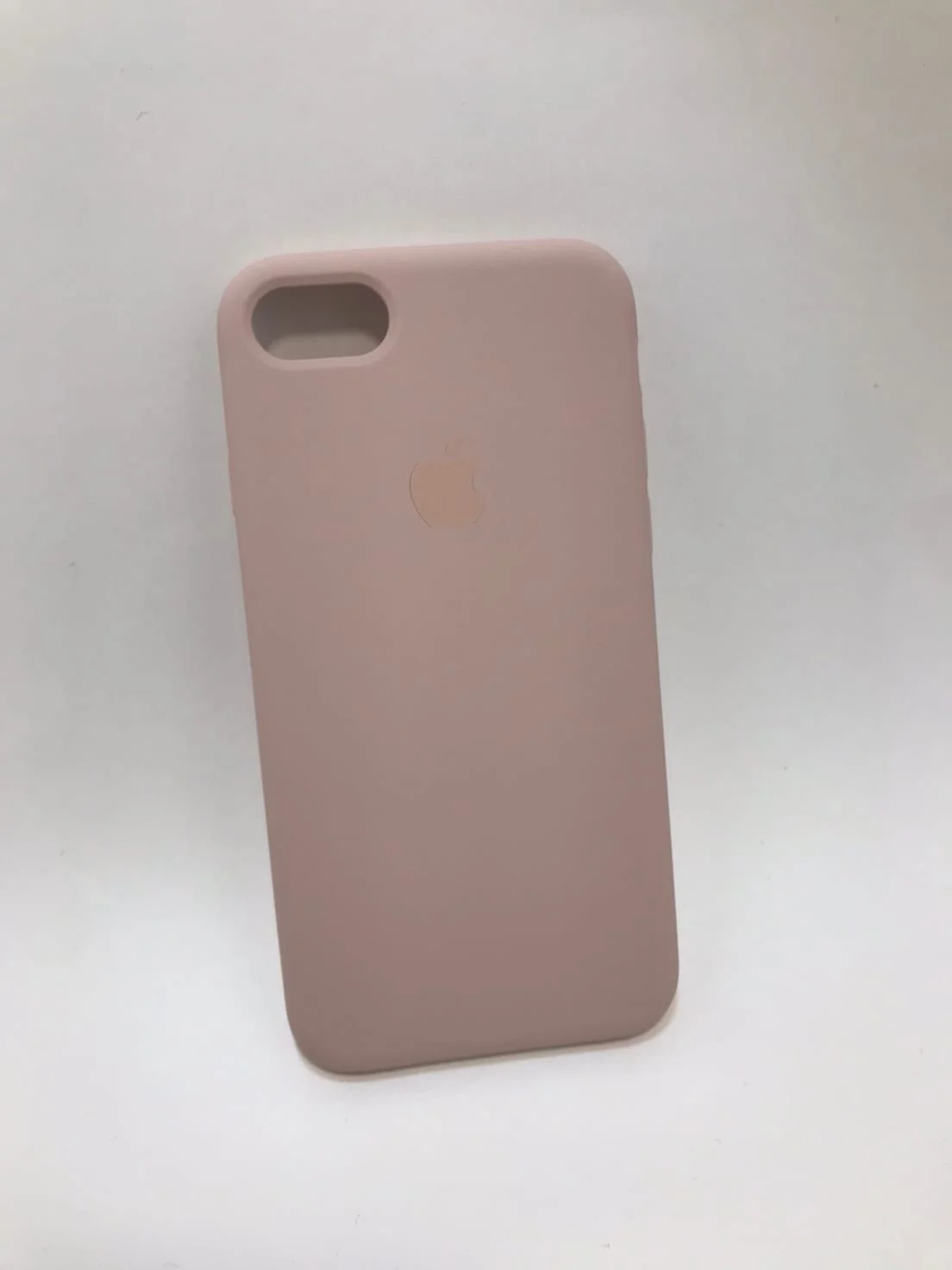 Бежевый защитный чехол для iPhone 7+, iPhone 8+ с яблоком