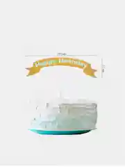 Топпер Happy Birthday, надпись на ленте, цвет золотой