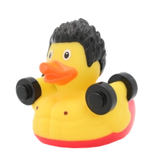 Игрушка для купания сувенир Funny Ducks "Культурист уточка", 2098