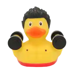 Игрушка для купания сувенир Funny Ducks "Культурист уточка", 2098