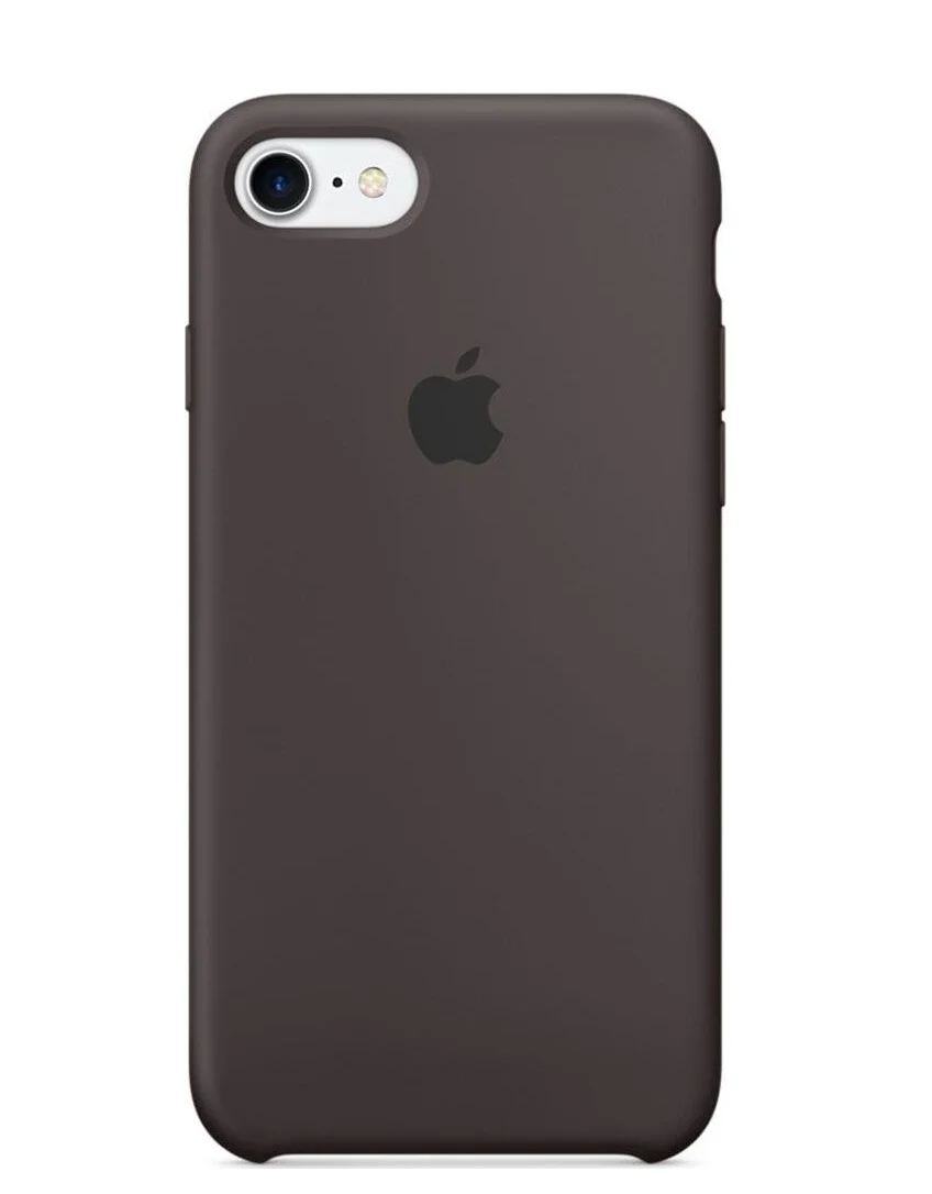 Угольный чехол Silicone case для iPhone 7/ 8/ SE 2020, силиконовый