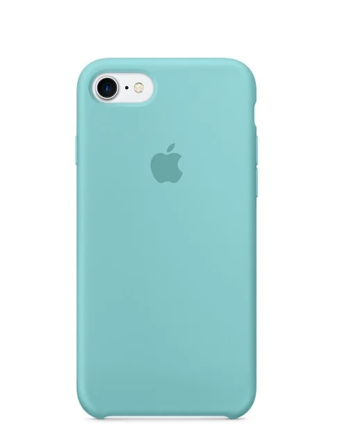 Бирюзовый чехол Silicone case для iPhone 7/ 8/ SE 2020, силиконовый