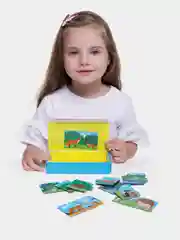 Развивающая настольная игра магнитные пазлы "Животные. Мама и малыш", База Игрушек