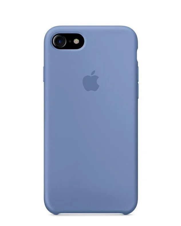 Синий меланж чехол Silicone case для iPhone 7/ 8/ SE 2020, силиконовый