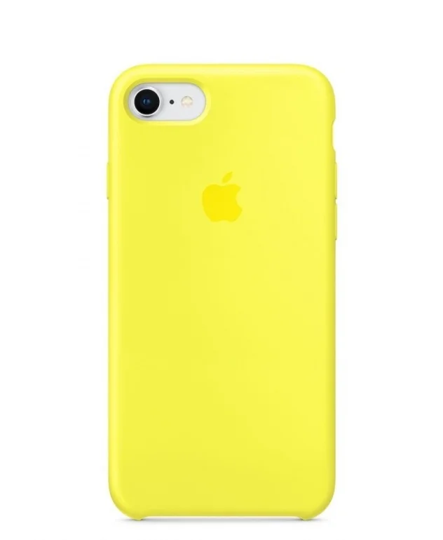 Желтый чехол Silicone case для iPhone 7/ 8/ SE 2020, силиконовый