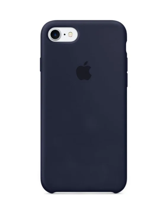 Темно-синий чехол Silicone case для iPhone 7/ 8/ SE 2020, силиконовый