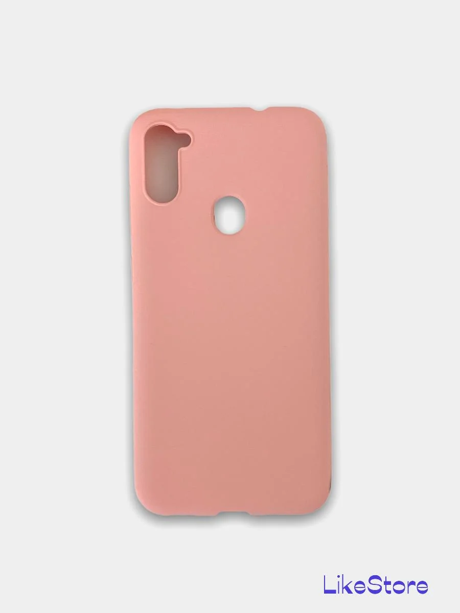 Розовый чехол для Samsung M11, A11, Silicon Lite