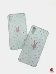 Розовый чехол для iPhone X, пластиковый, с рисунками