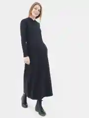 Черный женское платье с капюшоном