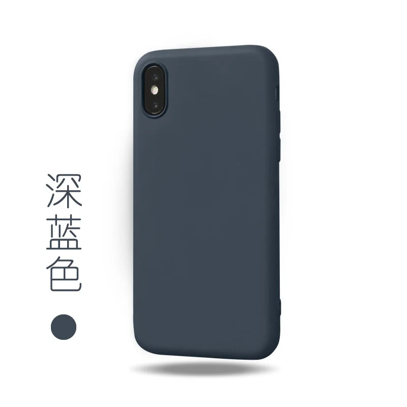 Темно-синий чехол для Apple iPhone XS Max силиконовый