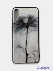 Серый чехол на Samsung A20S, из стекла