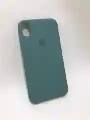 Мятный защитный силиконовый чехол для iPhone XR с яблоком