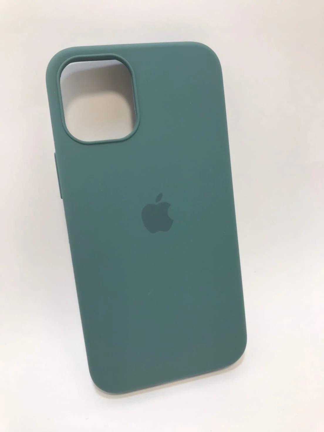 Лесной зеленый защитный силиконовый чехол для iPhone 12 mini, с яблоком