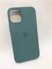 Лесной зеленый защитный силиконовый чехол для iPhone 12 mini, с яблоком