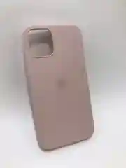 Бежевый защитный силиконовый чехол для iPhone 12 mini, с яблоком