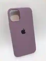 Лавандовый защитный силиконовый чехол для iPhone 12 mini, с яблоком