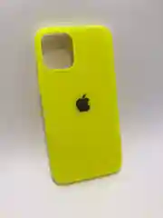 Лимонный защитный силиконовый чехол для iPhone 12 mini, с яблоком