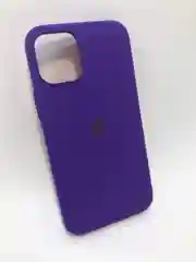 Фиолетовый защитный силиконовый чехол для iPhone 12 mini, с яблоком