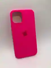 Фуксия защитный силиконовый чехол для iPhone 12 mini, с яблоком