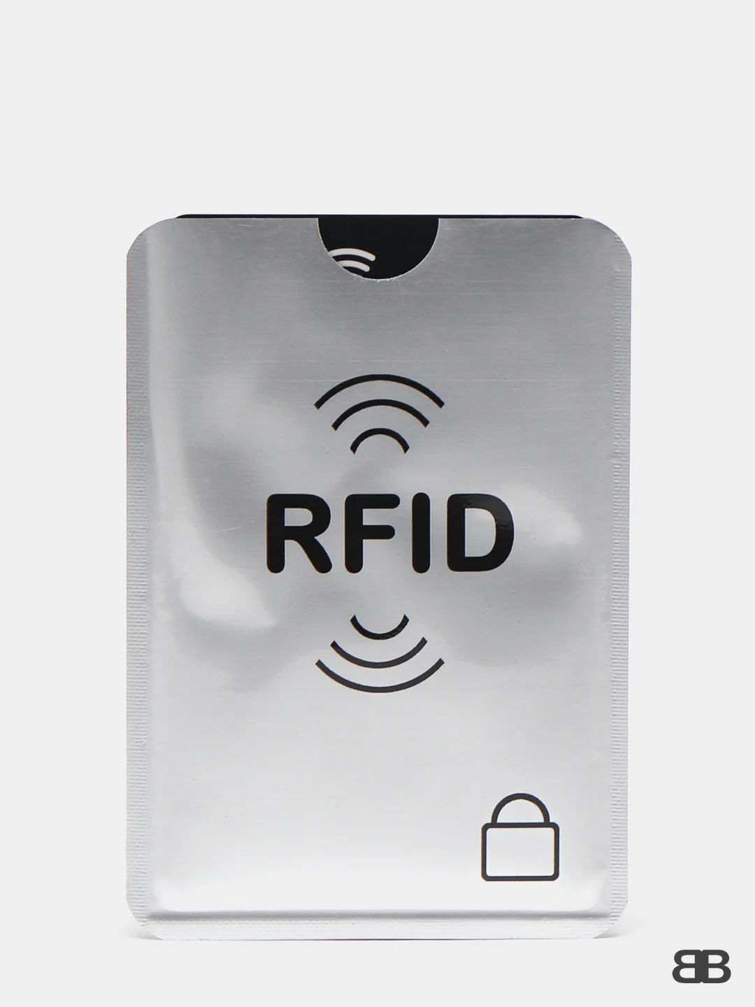 Серебряный чехол для карты с защитой RFID чипов