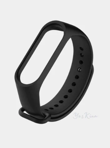 Черный силиконовый ремешок Xiaomi Mi Band 2 / Mi Band 3 / Mi Band 4 / Mi Band 5
