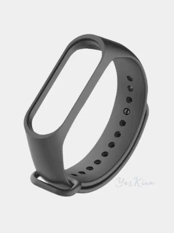 Угольный силиконовый ремешок Xiaomi Mi Band 2 / Mi Band 3 / Mi Band 4 / Mi Band 5