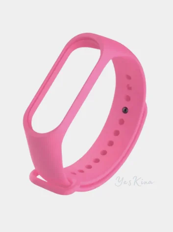Розовый силиконовый ремешок Xiaomi Mi Band 2 / Mi Band 3 / Mi Band 4 / Mi Band 5