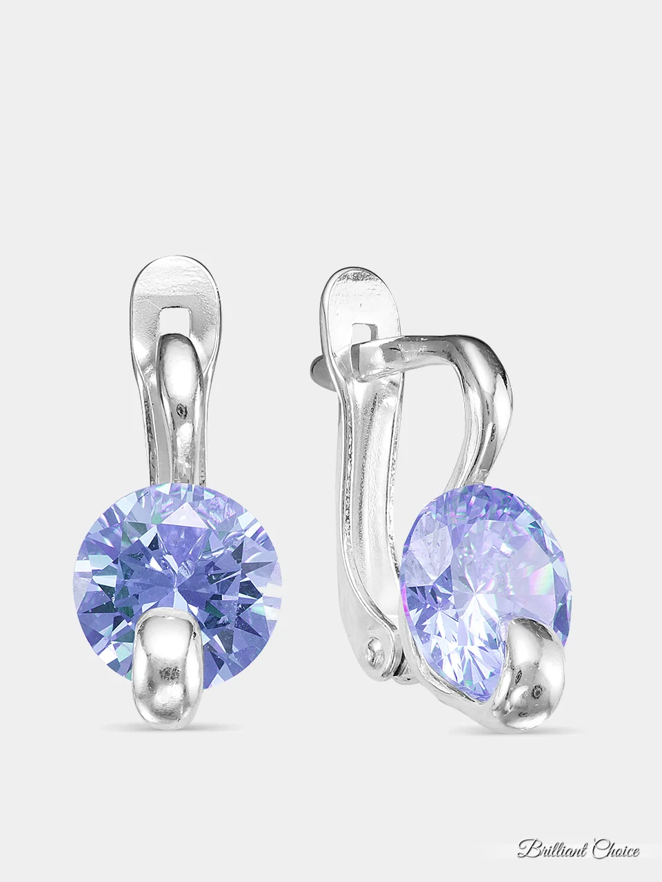 Серьги с фианитами