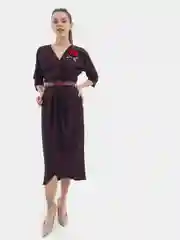 Коктейльное платье бордовое