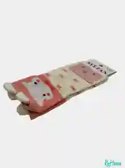 Коралловый меланж детские носки зверушки