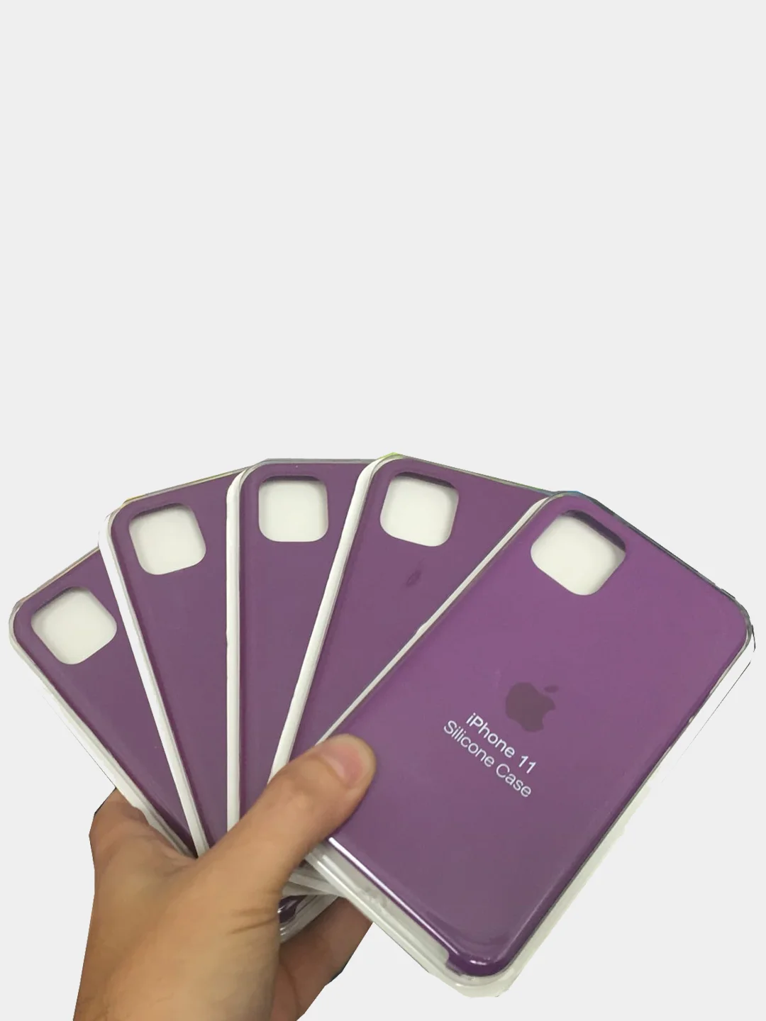 Пурпурный чехол силиконовый Silicone Case iPhone 11