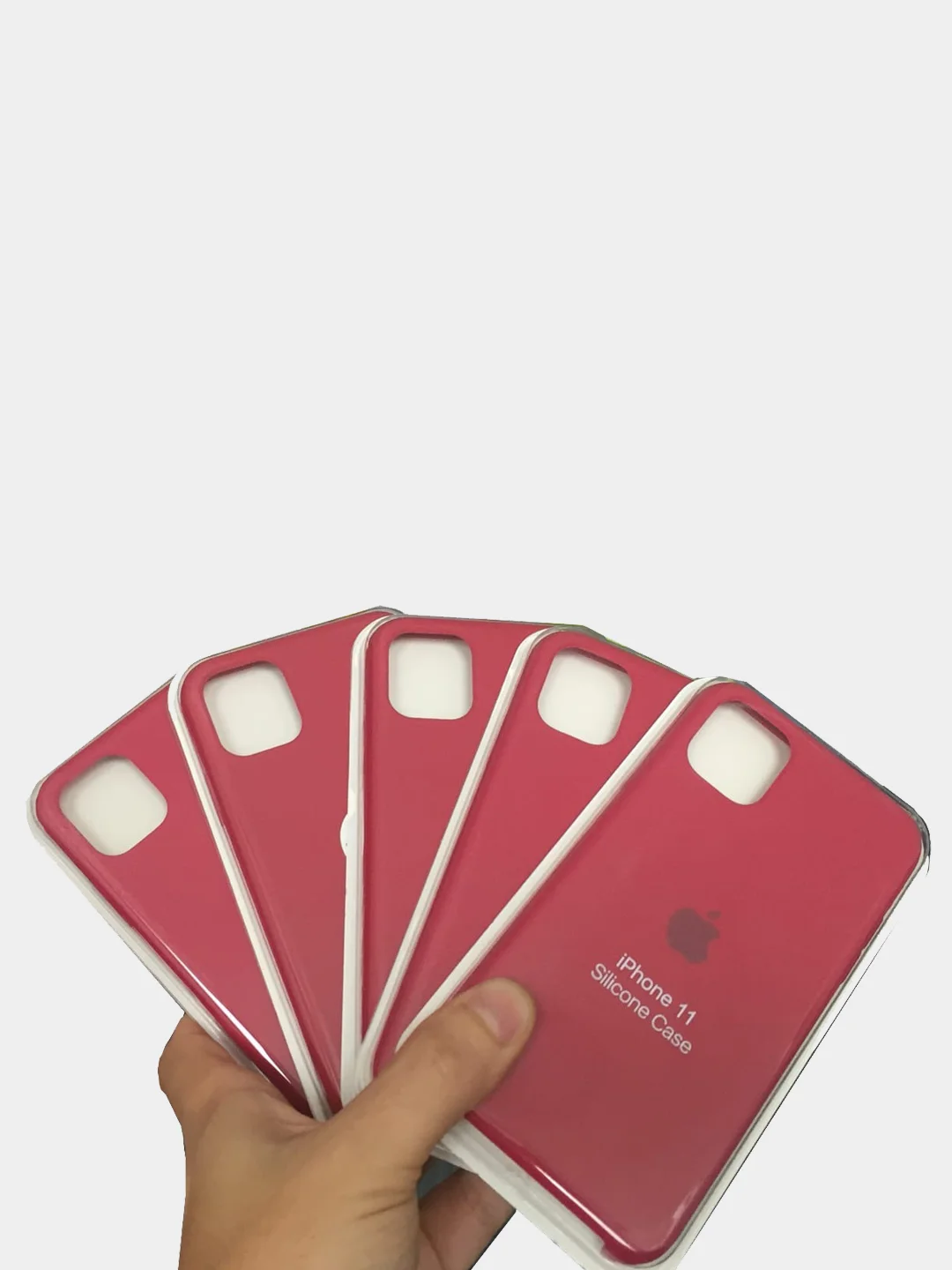 Багровый чехол силиконовый Silicone Case iPhone 11