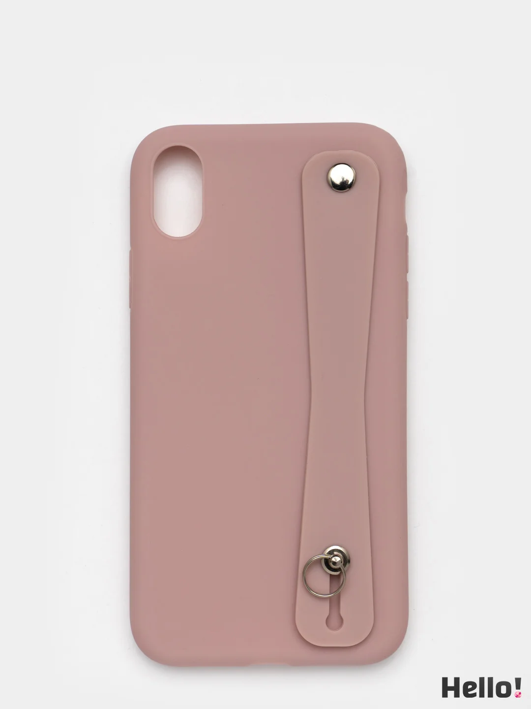 Лавандовый чехол для Apple iPhone X / XS, силиконовый, с ручкой