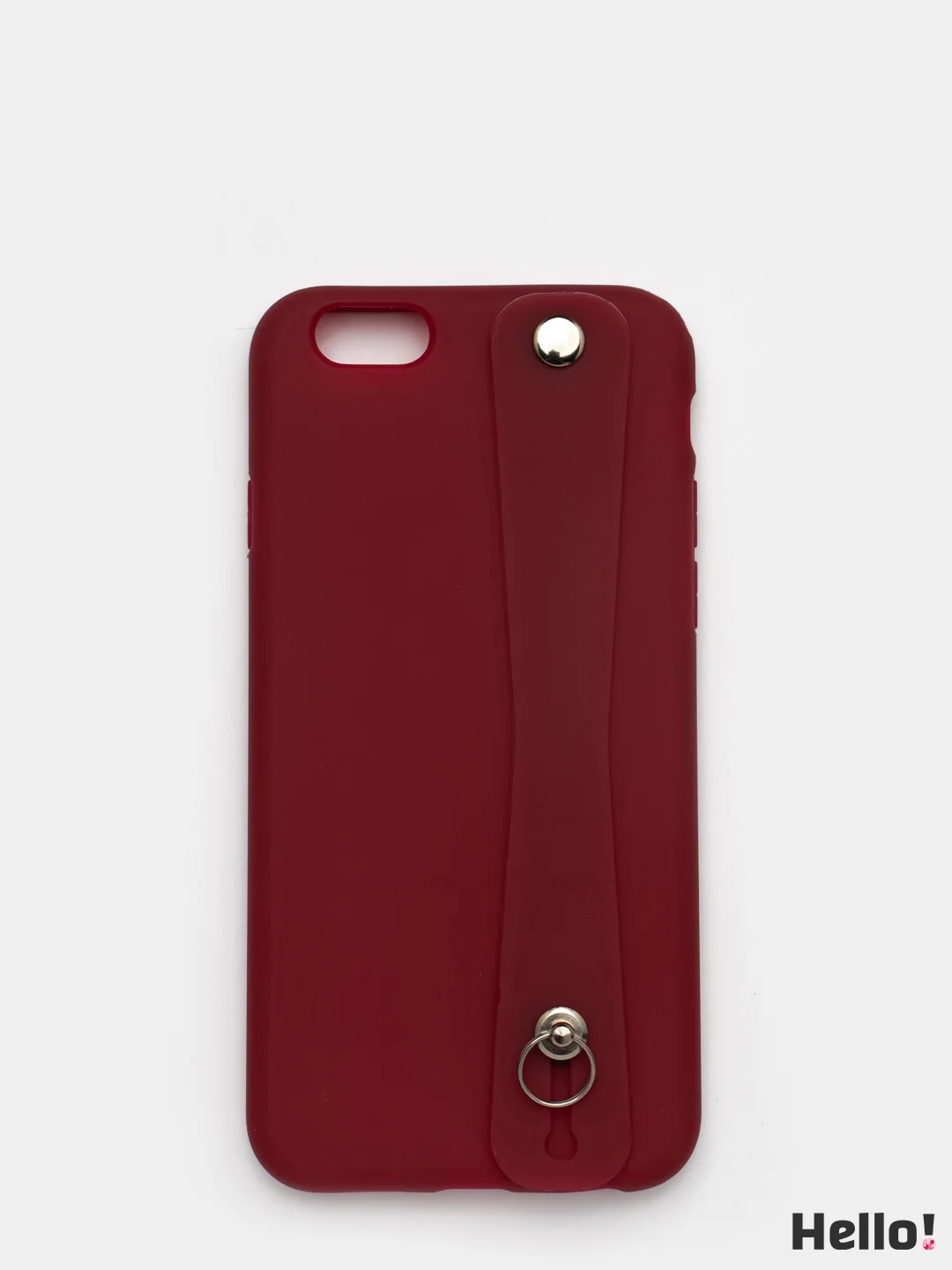 Багровый чехол для Apple iPhone 7 Plus / 8 Plus силиконовый, с ручкой