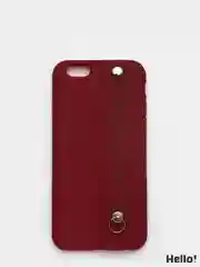 Багровый чехол для Apple iPhone 7 Plus / 8 Plus силиконовый, с ручкой