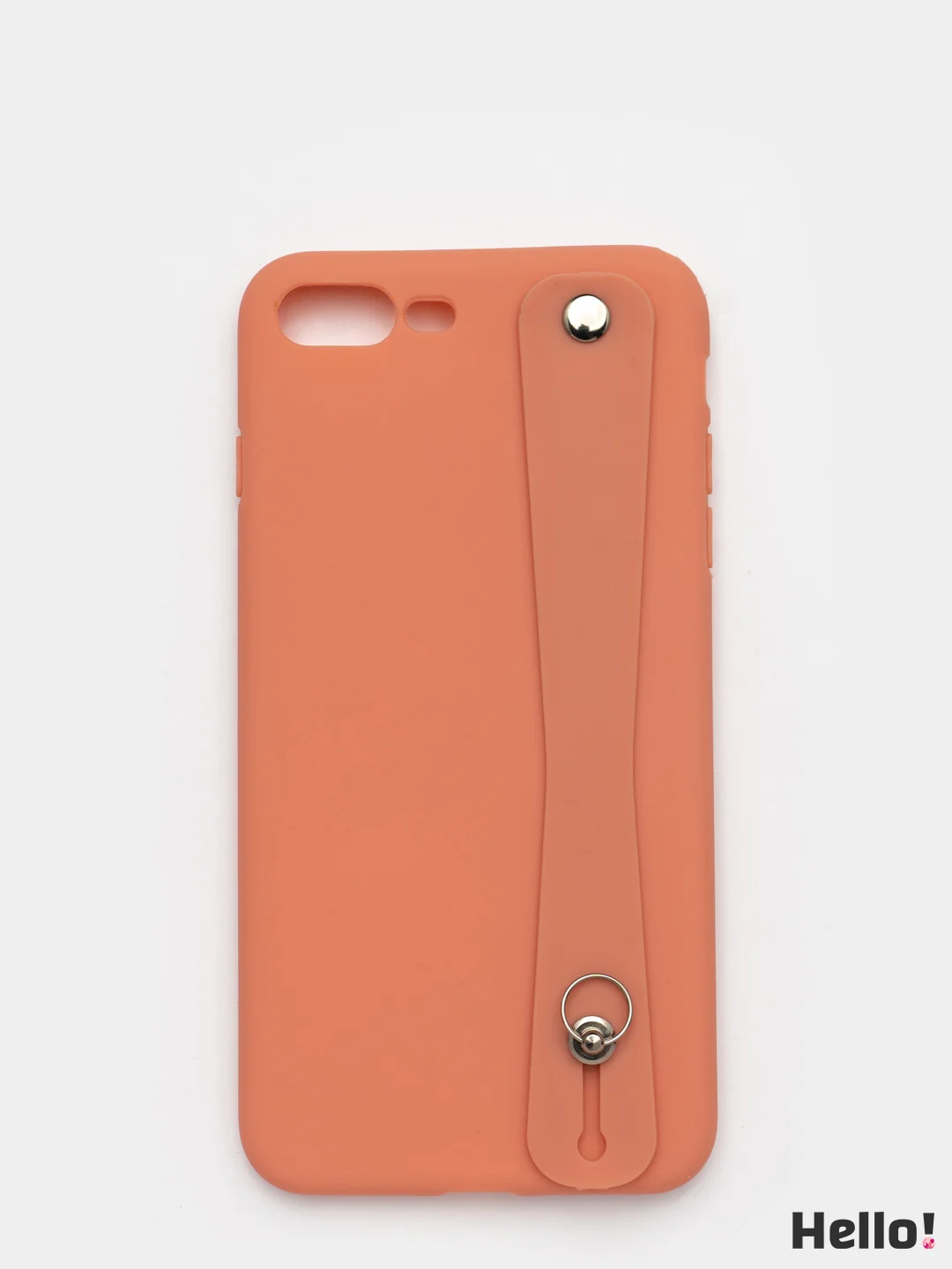 Коралловый чехол для Apple iPhone 7 Plus / 8 Plus силиконовый, с ручкой