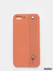 Коралловый чехол для Apple iPhone 7 Plus / 8 Plus силиконовый, с ручкой