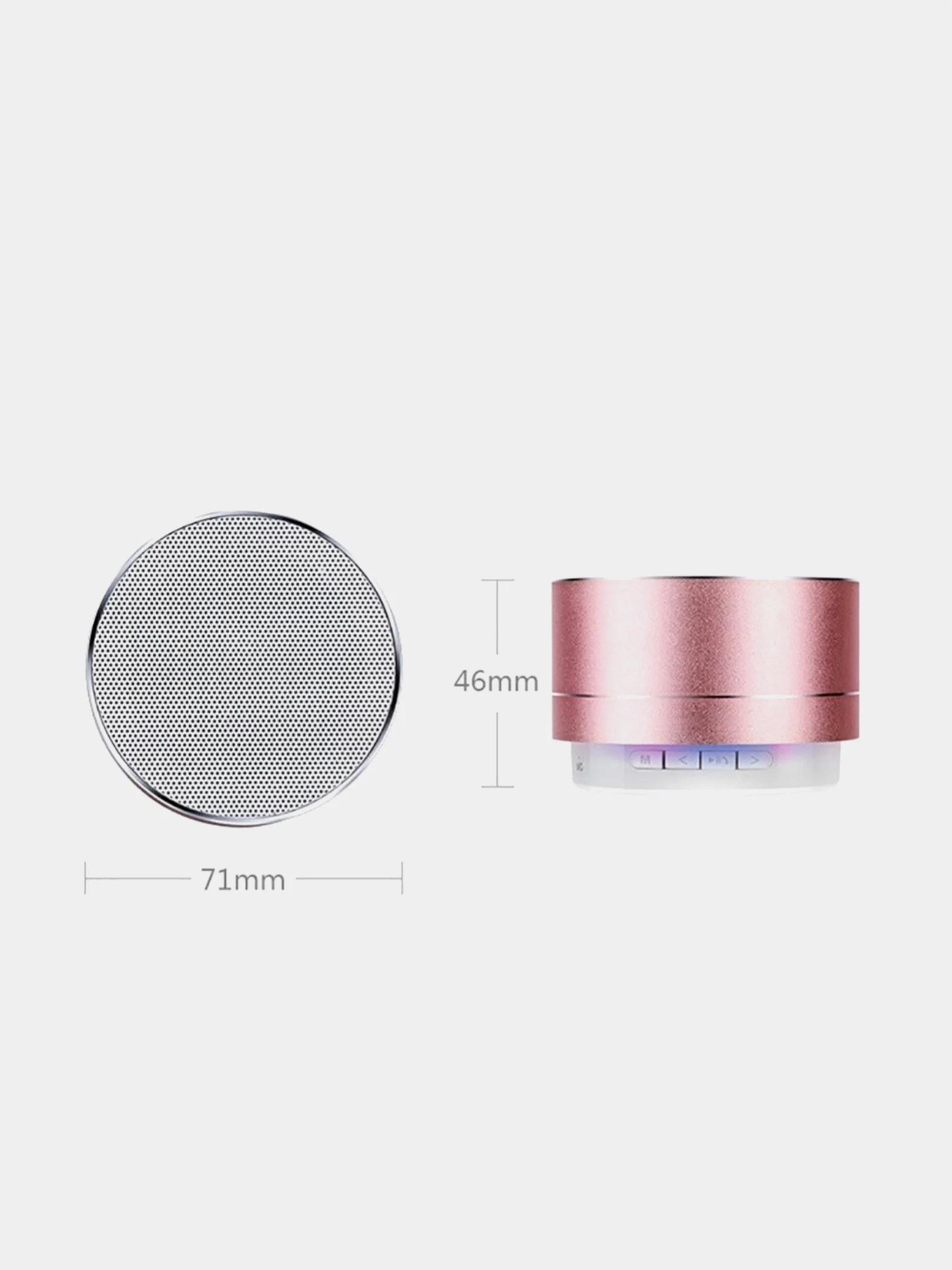 Розовый портативная Bluetooth-колонка с подсветкой Mini Speaker А10